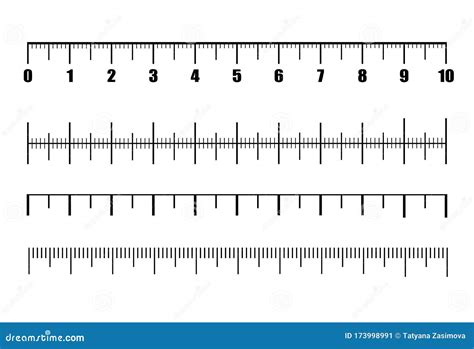 Set Of Ruler Scale 8 Cm And 3 Inch Vector Design. Inch And Centimeter ...