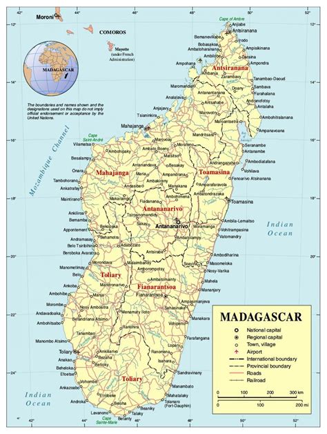 Madagascar mappa stradale - Mappa del Madagascar strada (Africa ...