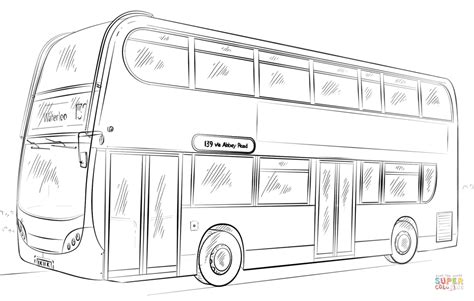 Double-Decker Bus coloring page | Free Printable Coloring Pages