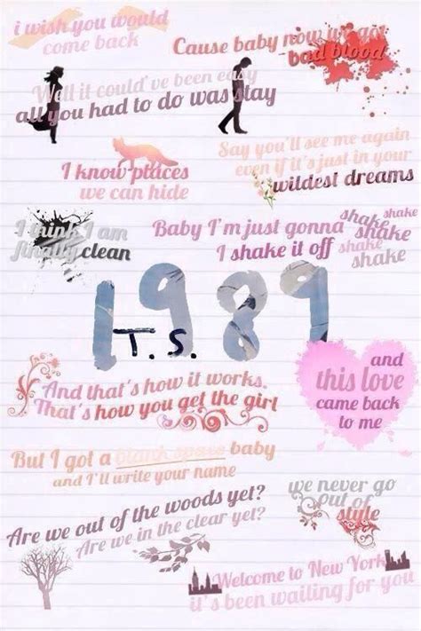 1989 // Taylor Swift | Taylor swift lyrics, Taylor swift pictures ...