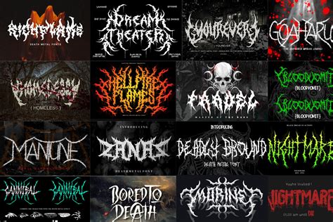 12 Premium Death Metal Fonts for Your Dark Designs, Black Metal Font ...