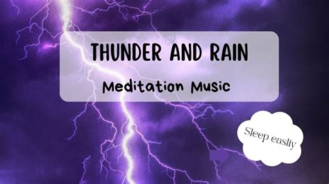 Tranquil Rain and Thunder Meditation Music | (sleep music rain ...