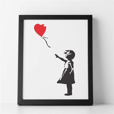 Banksy Balloon Girl Stencil - Reusable Laser Cut Template | CraftStar