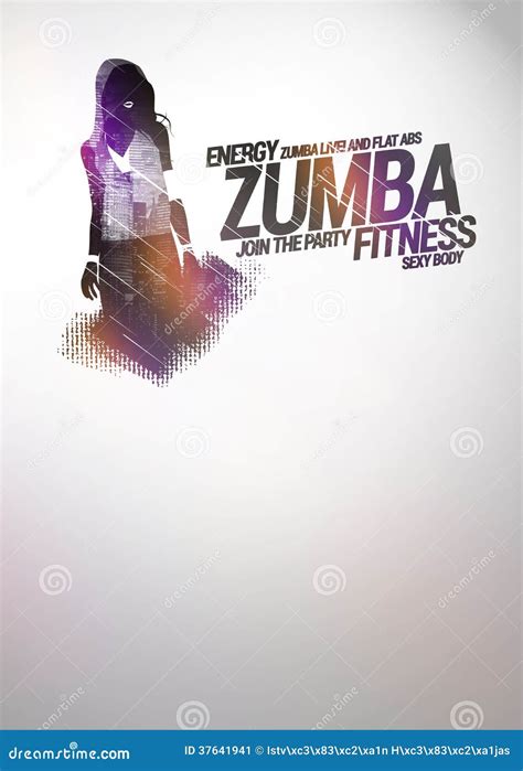 Zumba Party Or Dance Training Background Stock Illustration - Image ...