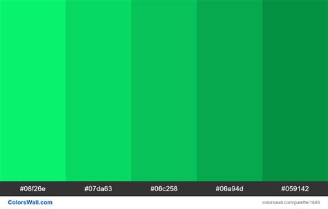 Green shades - ColorsWall | Green colour palette, Shades of green, Shades