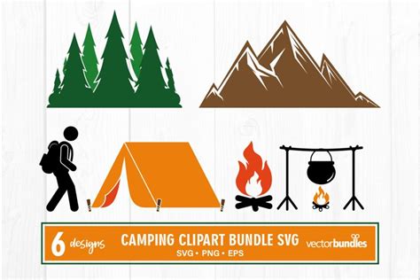 Camping clipart bundle svg