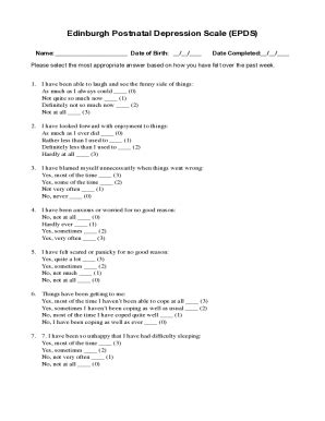 Fillable Online EPDS Scale Fax Email Print - pdfFiller