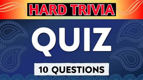 10 Hard Trivia Questions | Hard Quiz Questions and Answers | GK Quiz ...