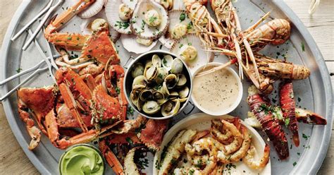 Grilled seafood platter