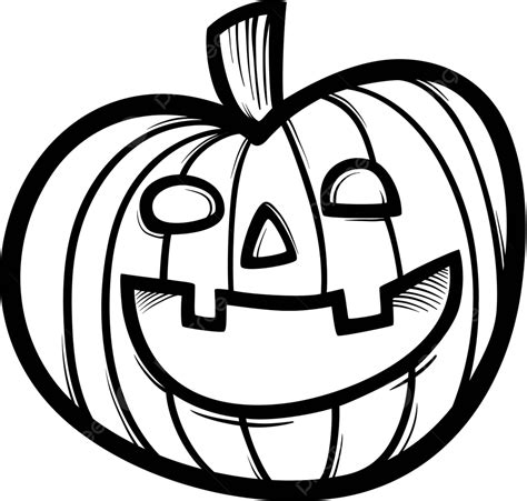 Halloween Pumpkin Cartoon For Coloring Horror Clip Art Vector Vector ...