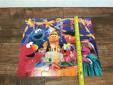 Vintage 1995 Sesame Street 24 Piece Puzzle, Birthday Party Ernie Bert ...