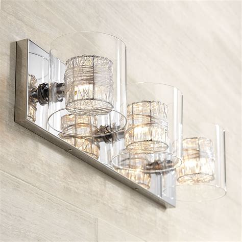 Possini Euro Design Modern Wall Light Chrome Wrapped Wire 22" Wide ...