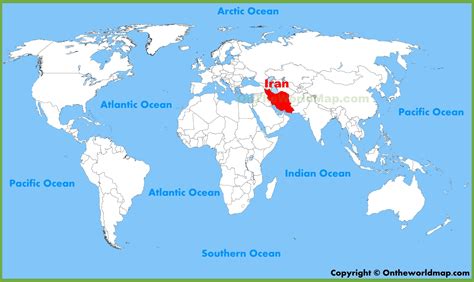 Iran location on the World Map