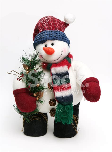 Snowman With Scarf And Cap Stock Photo | Royalty-Free | FreeImages