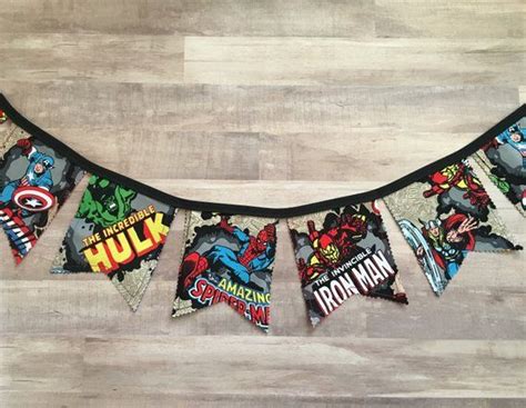 Superhero Marvel Comics Banner Marvel Comics Decorations | Etsy