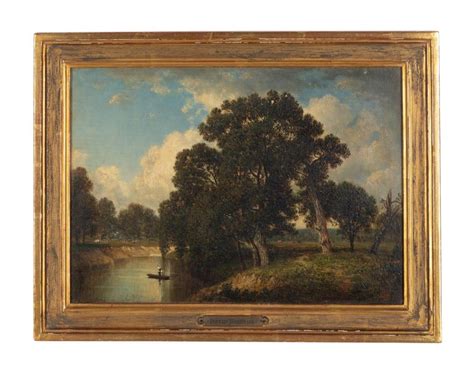 David Johnson River Landscape, Oil On Panel Auction