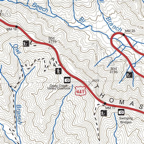 NPS Clingmans Dome 2017 map by Great Smoky Mountains National Park ...