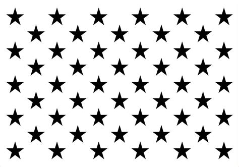 Stars For Flag Template - Printable Invitation Card Templates