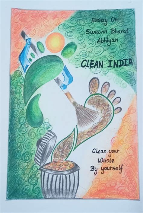 How To Draw Clean India Drawing Swachh Bharat Abhiyan Poster Making For ...