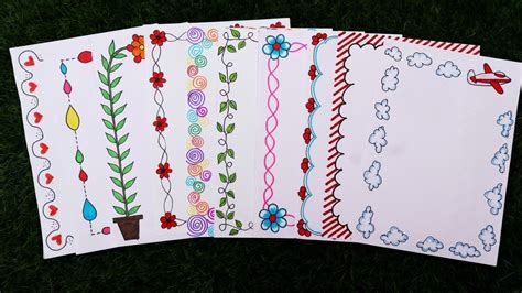 10 Border Designs/Border Designs for Oroject/Simple and Easy Borders ...