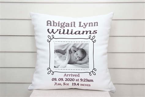 Personalized Baby Photo Pillow Custom Baby Pillow Photo | Etsy