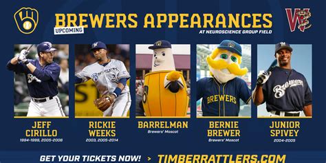 Brewers Alumni and Mascots to Appear | Timber Rattlers