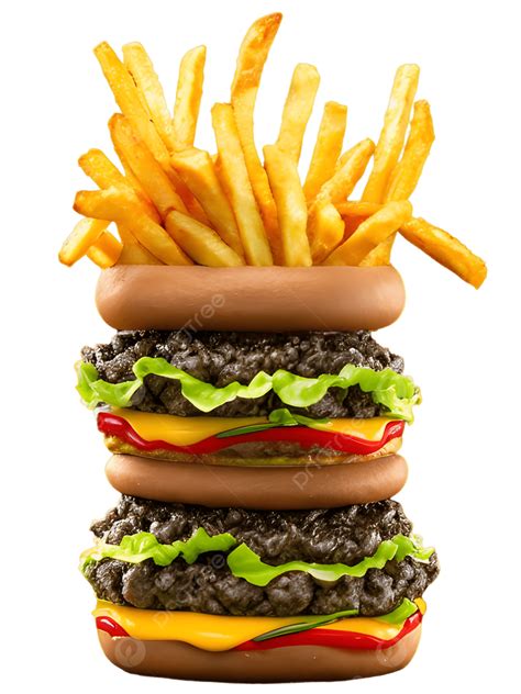 Unhealthy Junk Food Burger Fries, Junk Food, Burgers, Burger Day PNG ...