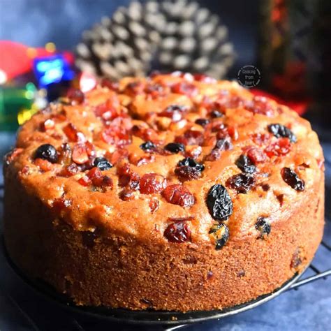 Eggless Rum Fruit Cake | Eggless Christmas Fruit Cake with Rum ...