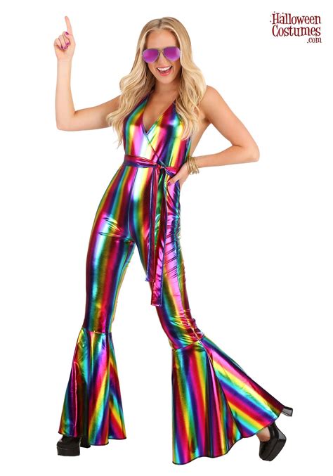 Rainbow Rave Disco Women's Costume | Disco costume for women, Disco ...