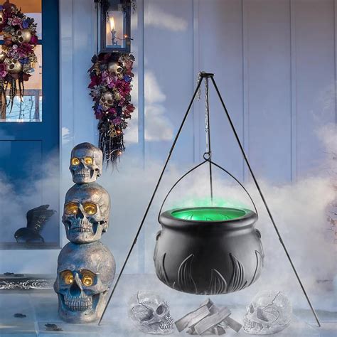 Halloween Outdoor Decorations Large Cauldron Halloween Decor on Tripod ...