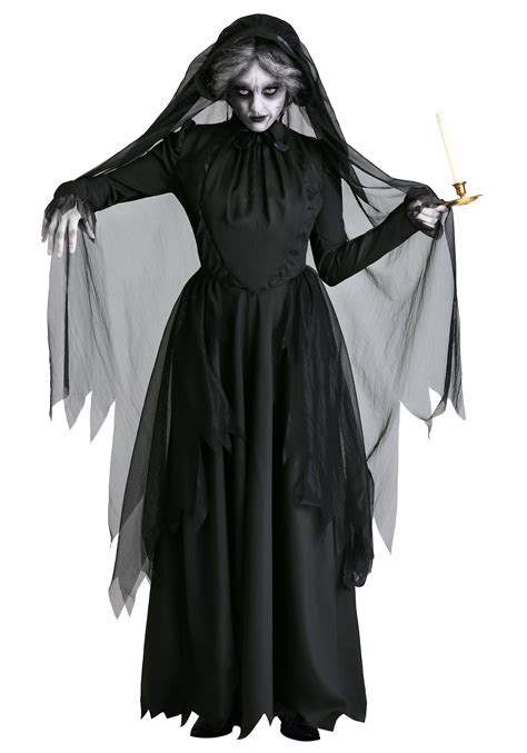 Women's Lady in Black Ghost Costume