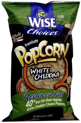 Wise White Cheddar, Reduced Fat Premium Popcorn - 4.25 oz, Nutrition ...