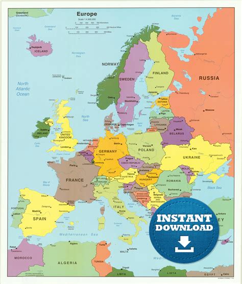 25+ Konsep Terkini Simple Map Of Europe