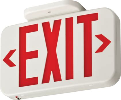 Lithonia Lighting EXRG-EL-M6 :: LED Exit Sign, Red/Green, Backup ...