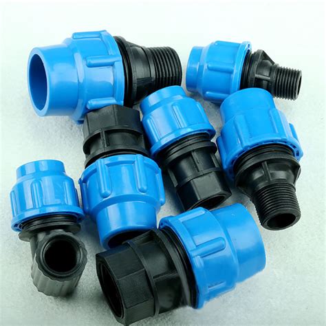 MDPE Plastic Tap Compression Fitting BSP male adaptors for Irrigation ...