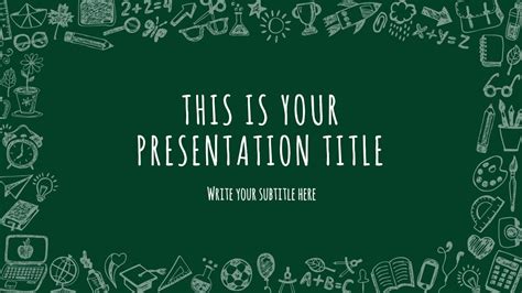 Free School Stuff Theme Powerpoint Template - DesignHooks