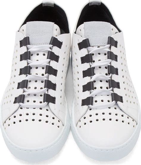 Calvin Klein Collection - White Perforated Sneakers | Sneakers, Calvin ...