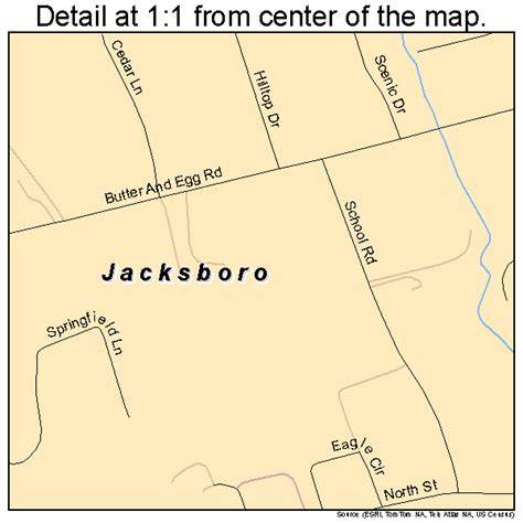 Jacksboro Tennessee Street Map 4737600