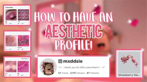 how to have an AESTHETIC ROBLOX profile! || mxddsie ♡ - YouTube