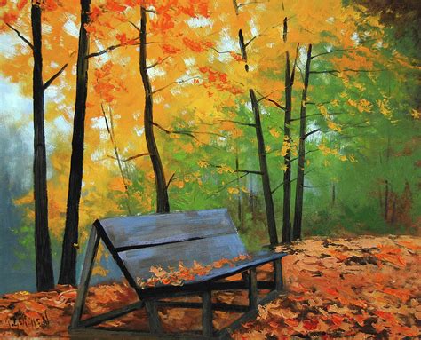 Park Bench Painting by Graham Gercken