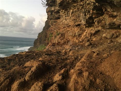 Sunset at Polihale Beach in Winter on Kauai Island, Hawaii. Stock Image ...