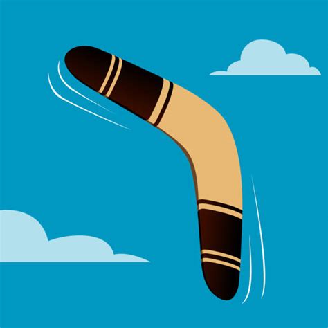 Throwing Boomerang stock vectors - iStock