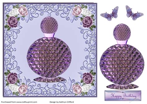 Lilac perfume bottle - CUP699812_2340 | Craftsuprint