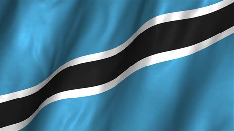 Flag of Botswana, the Symbol of Water Source and Farming