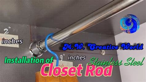 Installation of Closet Rod Stainless Steel. #DIY Project - YouTube