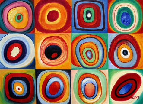 Abstract Circles After Kandinsky Oil on Canvas / Circles After ...