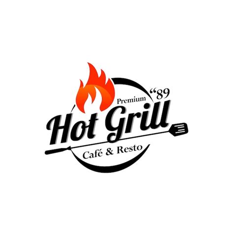 Premium Vector | Hot Grill Logo Templates