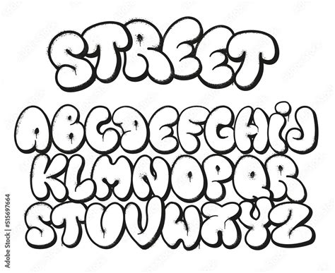 Bubble Graffiti Font Alphabet SVG And PNG For Cricut ...