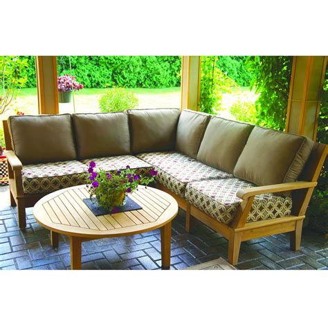 Royal Teak Miami Teak Outdoor Sectional Set | RT-MIAMI-SET8