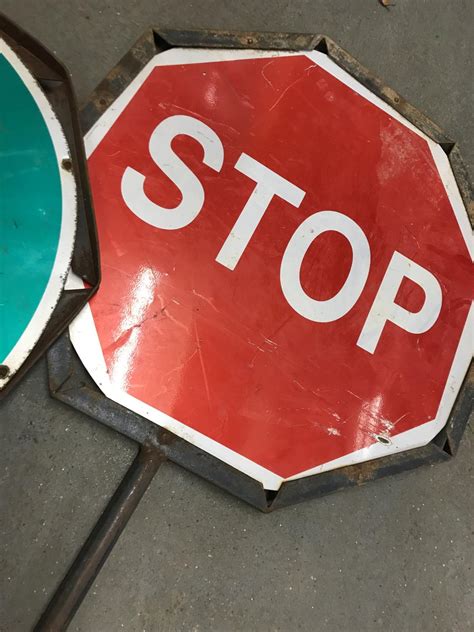 Vintage STOP & GO Signs